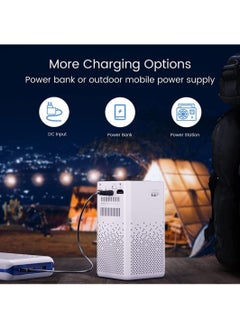 Generic Mini Portable Projector 3D DLP Projector Built in 7800mAh Battery 200ANSI 1080P HD 4K Support 360 Speaker 120 Picture  4h Video Playtime for Home Outdoor Bluetooth Wifi Projector  - Image 4