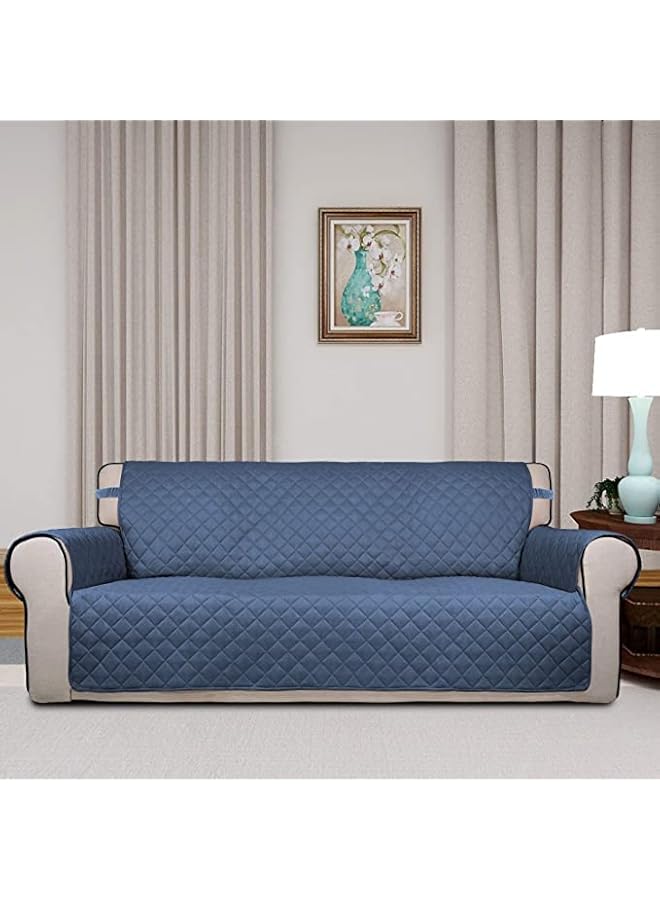 The Bros Sofa Slipcover Reversible Sofa Cover Water Resistant Couch Cover Washable Couch Cover with Elastic Straps Durable Furniture Stain Protector Furniture Protector for Kids Pets Children Dog Cat（L) - Image 5