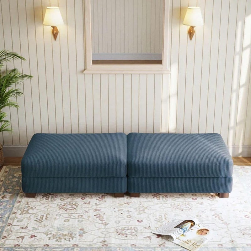 Comfynest Corduroy Modular Ottoman Set - Image 2