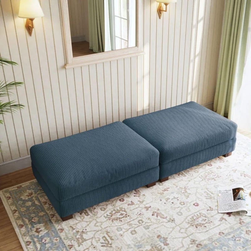Comfynest Corduroy Modular Ottoman Set - Image 1