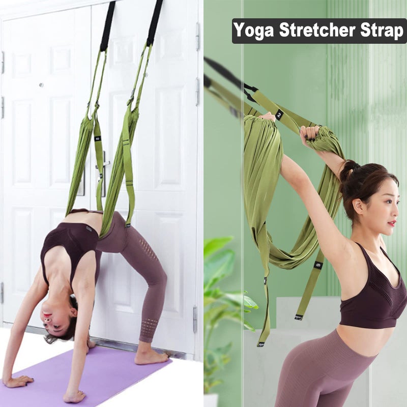 Tchrules Leg Stretcher Strap Backbend Training Belt With Door Anchor Flexibility Trainer Stretching Equipment Assist Stretch Strap For Fitness Gymnastics Dance Aerial Yoga Ballet - Image 2