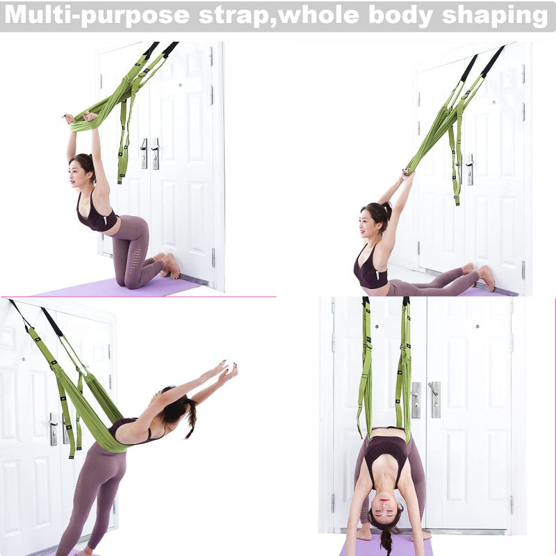 Tchrules Leg Stretcher Strap Backbend Training Belt With Door Anchor Flexibility Trainer Stretching Equipment Assist Stretch Strap For Fitness Gymnastics Dance Aerial Yoga Ballet - Image 4