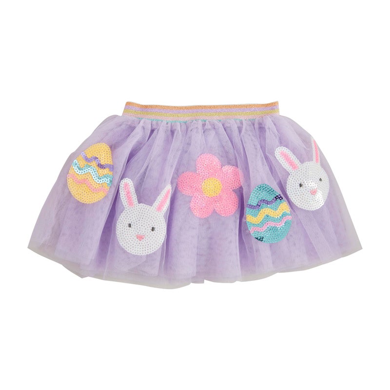 mud pie Easter Sequin Tutu, Purple, 12-2T - Image 1