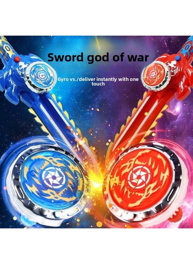 Luminous Sword-Shaped Style Top Toy Children's Alloy Spin Tuo Vs. Boys And Girls Langrisser Launcher Sword God Spin Tuo-Color:[ring Tao Dragon King] + 2 Gyro + Battle Plate-Specifications:[Customers Are Instantly Reduced] Highly Recommended  - Image 2
