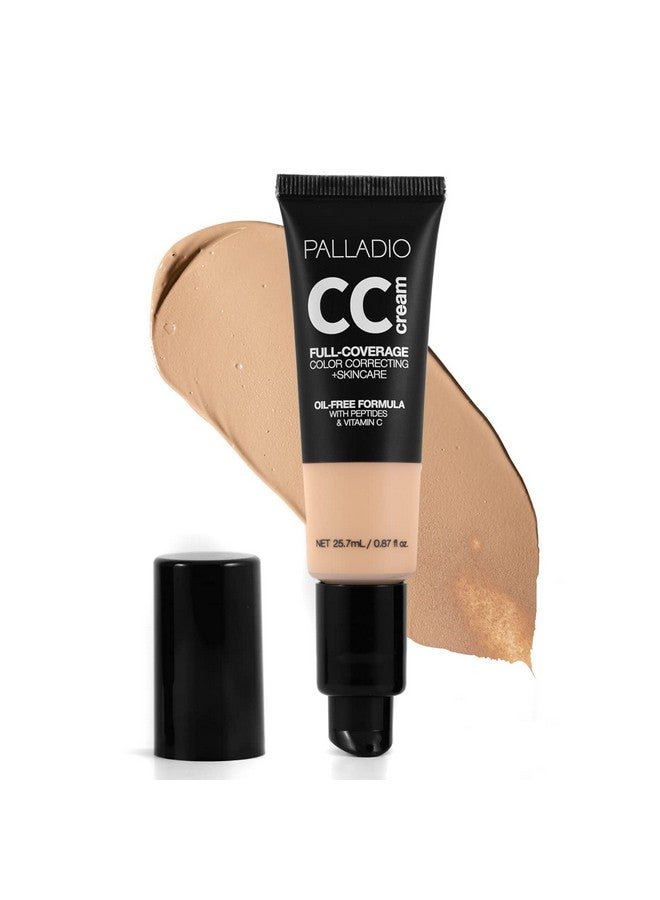 PALLADIO Fullcoverage Color Correction Cc Cream, Oilfree With Peptides & Vitamin C, Best For Correcting Redness And Uneven Skin Tone, Buildable Foundation Coverage (Light 20W, Warm Undertone) - Image 1