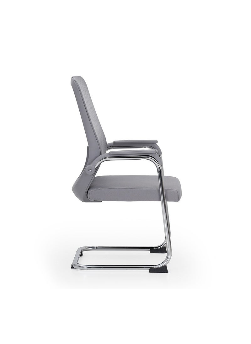 ROYALOAK Royaloak Venice Mesh Visitor Chair | High Grade Nylon Mesh | High Back Support | Comfortable Seating Space | Comfortable Armrest | Chrome Finish Steel Legs  - Image 4
