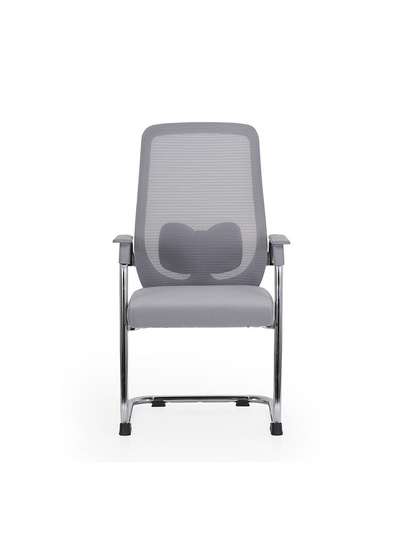 ROYALOAK Royaloak Venice Mesh Visitor Chair | High Grade Nylon Mesh | High Back Support | Comfortable Seating Space | Comfortable Armrest | Chrome Finish Steel Legs  - Image 2