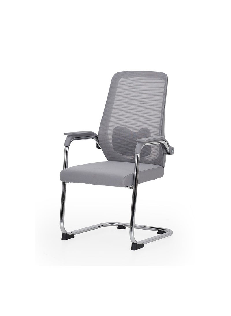 ROYALOAK Royaloak Venice Mesh Visitor Chair | High Grade Nylon Mesh | High Back Support | Comfortable Seating Space | Comfortable Armrest | Chrome Finish Steel Legs  - Image 3
