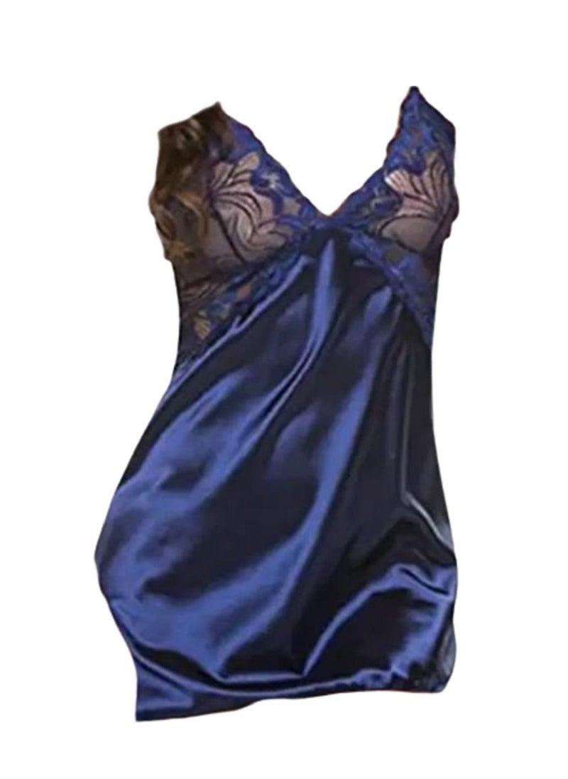 Generic Lace Floral V-Neck Sleeveless Lingerie Nightdress Set for Women  - Image 1