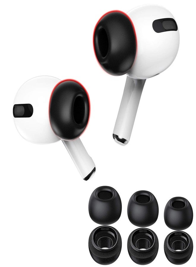 Lanwow Premium Memory Foam Tips for AirPods Pro. No Silicone Eartips Pain. Anti-Slip Eartips. Fit in The Charging Case, 3 Pairs (S/M/L, Black) - Image 1