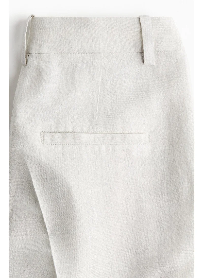H&M Wide linen-blend trousers
