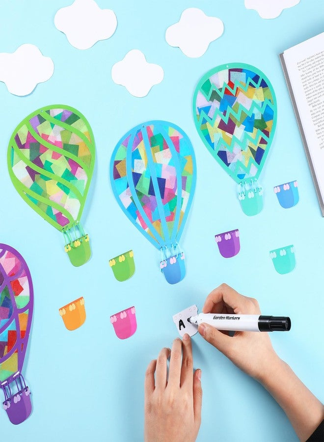مجموعة ميني إنفلات ٢٤ مجموعة من بالونات الهواء الساخن، أدوات حرفية للعودة إلى المدرسة، زينة معلقة من ورق المناديل، اصنع بنفسك زينة حفلات العودة إلى المدرسة، لوازم أنشطة يدوية - Image 3