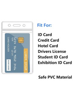 PARTNER 10-Piece ID Card Holder Soft Plastic Transparent 88x127mm Size  - Image 3