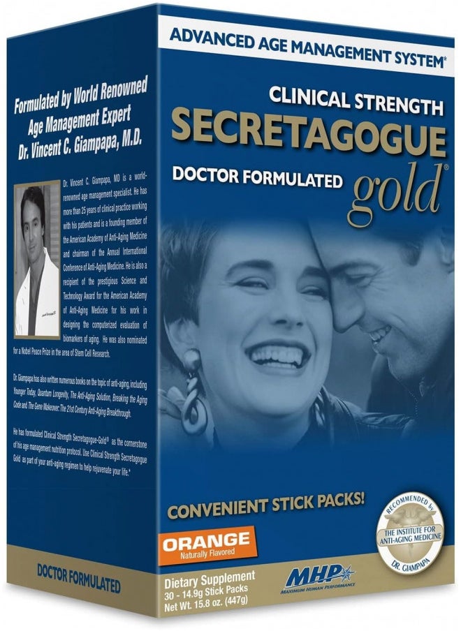 Maximum Human Performance MHP Secretagogue Clinical Strength-Gold, Orange, 30 Count  - Image 1