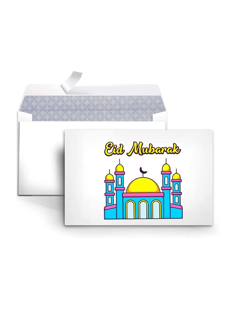 PRINTSHOP4ME Eid Mubarak Money Envelopes for Gifting kids - Eid Money Envelopes for Gifting - Eidi Mubarak Envelope for Kids - Eid Money pack -Eid al-Adha Gifting - Self-Seal Envelopes  - Image 1