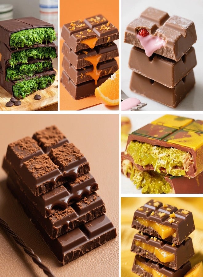 YIFOCUS 2 Pack Silicone Chocolate Bar Molds - Non-Stick Deep Dubai Chocolate Mold for Candy Bars, Pistachio, Homemade Energy,Protein Bars, Homemade Desserts (Reusable, Break Apart Design, Dishwasher Safe) - Image 3