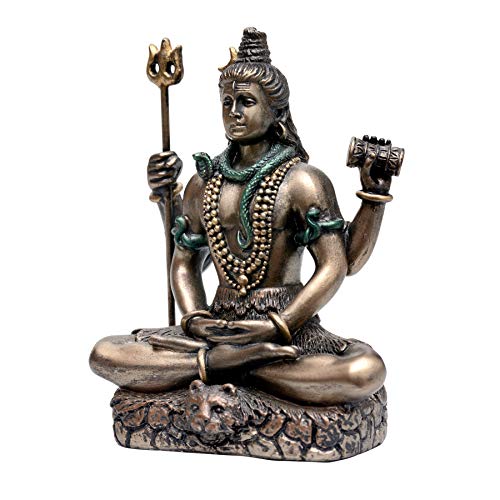 Idol Collections Dattatreya a Sitting with 4 Arms & Tripple Mala Showpiece - 3.45 Inch (Bonded Bronze,Multi-Colour) (Small, Resin) - Image 3