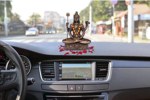 Idol Collections Dattatreya a Sitting with 4 Arms & Tripple Mala Showpiece - 3.45 Inch (Bonded Bronze,Multi-Colour) (Small, Resin) - Image 4