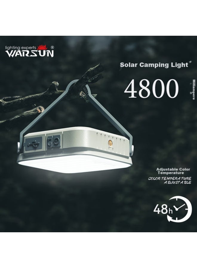 Warsun Warsun Solar-powered Camping Light, Outdoor Tent Light, Campsite Equipment, Home Use, High Brightness Illumination, Led  - Image 1