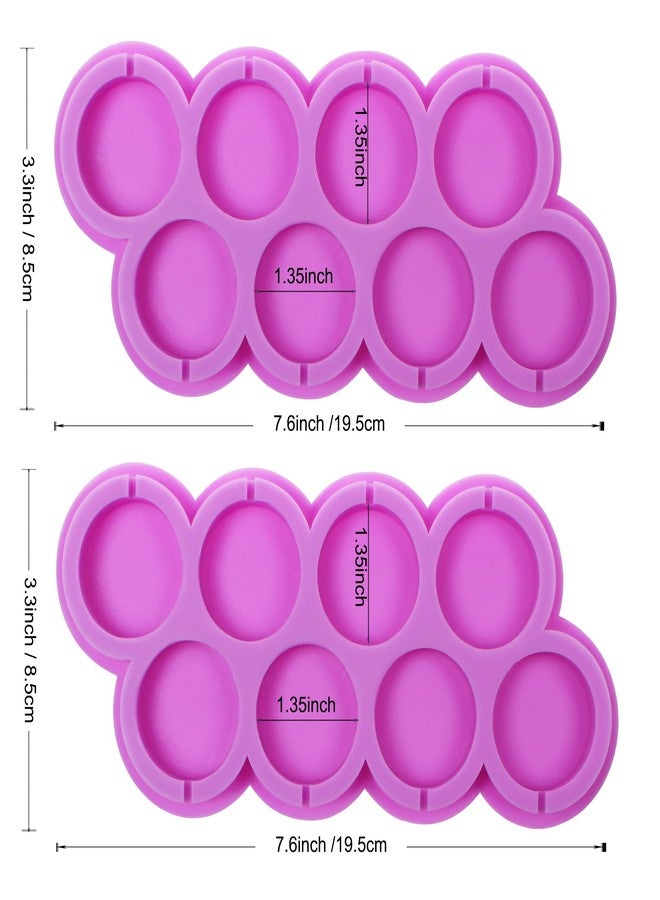 acvcatto Lollipop Molds Silicone, 2 Packs Large Candy Round Molds with 8-Cavity, for Lollipops Gummy Jelly Ice for Birthday Wedding Baby Shower Thanksgiving Party - Image 2