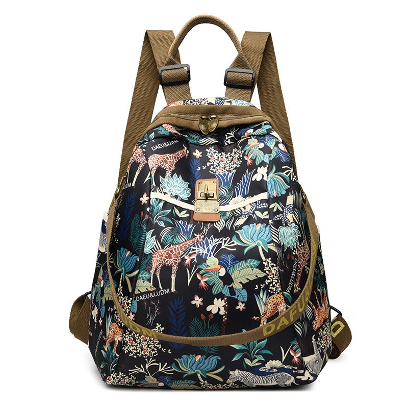 Western Style Lightweight Large Capacity Soft Leather Backpack For Women Fashion Women'S Backpack Oxford Cloth Travel School Bag For Women - Image 1