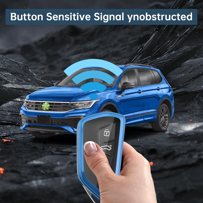 RUIYA Compatible with VW Tiguan 3 | Passat B9 2024 2025 2026 Car Key Cover, Tiguan 2025 2026 TPU Key Cover Key Cover Replacement Remote Control Case Cover Tiguan Accessories - Image 1