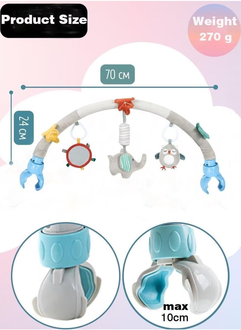 Generic - Baby Stroller Arch Toys, Car Seat Toys,Bouncer Toy Bar/Mobile for Bassinet,Adjustable Baby Hanging Toys Fit for Crib Bed,Stroller,Car Seat,Baby Gifts.(Elephant) - Image 1