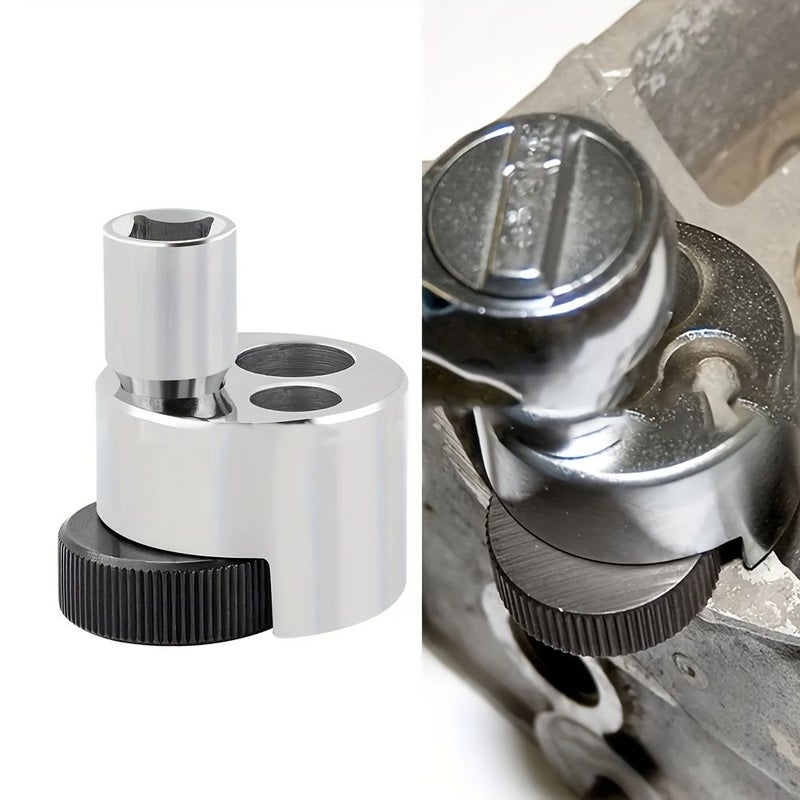 Silvery Heavy Duty Bolt Nut Extractor Tool Adjustable Ratchet 1.4 To 3.4 Inch Drive For 6mm To 19mm Studs - Image 1