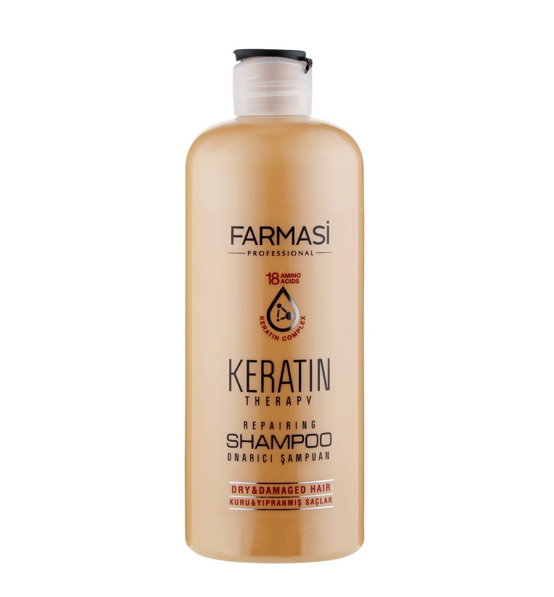 FARMASi Keratin Theraphy Repairing Shampoo for Dry and Damaged Hair 360 ml, 12.2 fl.oz - Image 1