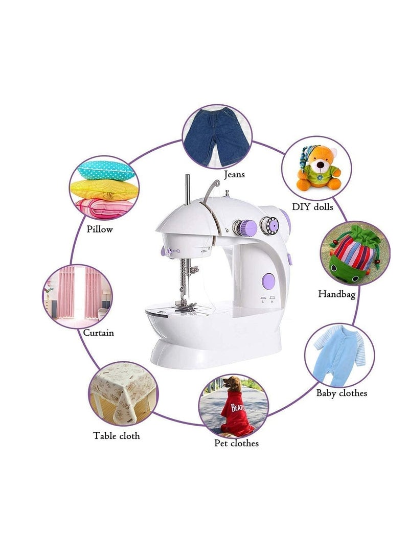 ECVV Mini Sewing Machine Upgraded Portable Two Threads Double Speed Double Switches Household Kids Beginners Travel Automatic Sewing Machine  - Image 5