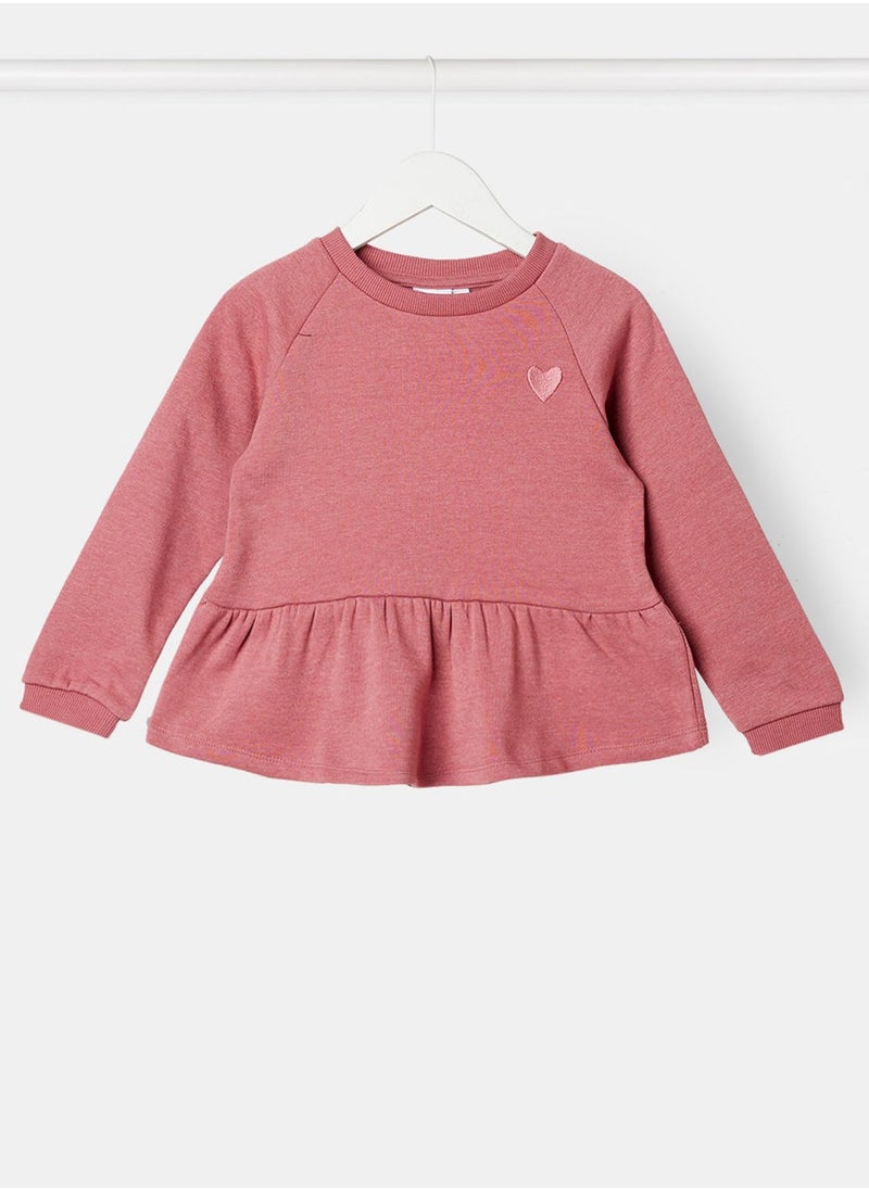 NAME IT - Kids Gathered Hem Sweat Top - Image 1