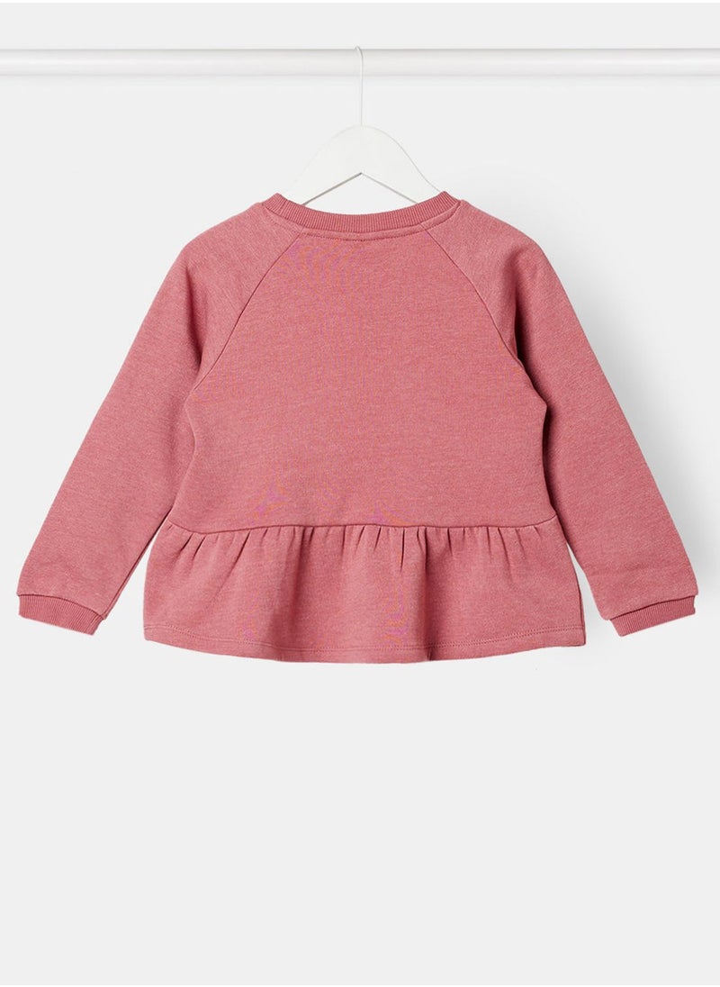 NAME IT - Kids Gathered Hem Sweat Top - Image 1