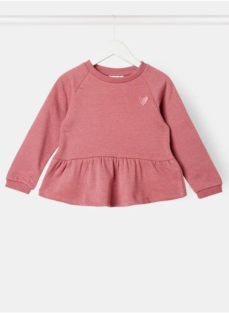 NAME IT Kids Gathered Hem Sweat Top