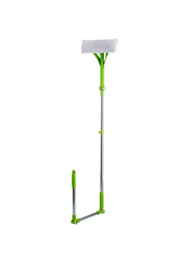 Telescopic Window Cleaning Mop - Adjustable 88-133cm Aluminum Pole with Dual-Sided Scraper & Sponge for High-Rise Glass, Mirrors - Image 1