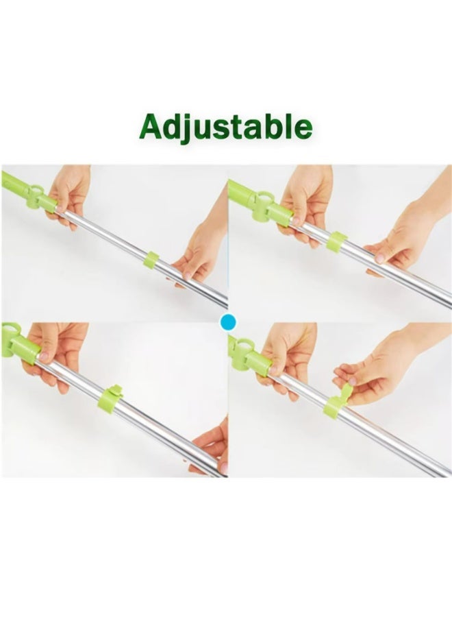 Telescopic Window Cleaning Mop - Adjustable 88-133cm Aluminum Pole with Dual-Sided Scraper & Sponge for High-Rise Glass, Mirrors - Image 3
