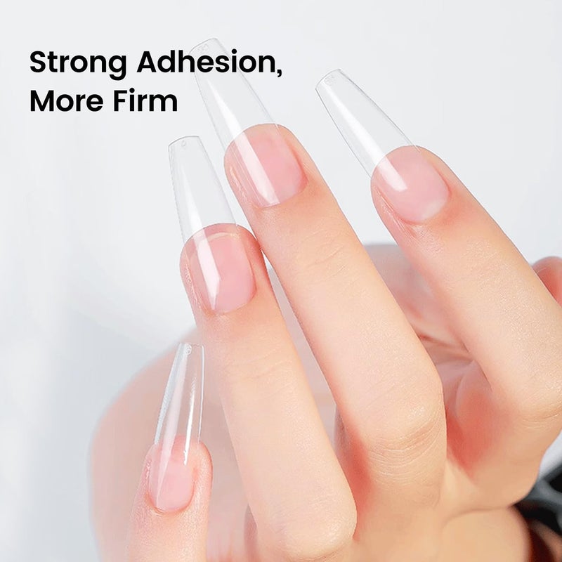 JODSONE 10ml Gel Nail Glue Strong for Nail Tips Long Lasting Extension for Clear Tips and Clear Press On Nail Glue,Salon Art DIY at Home Need U V Light Cured - Image 2