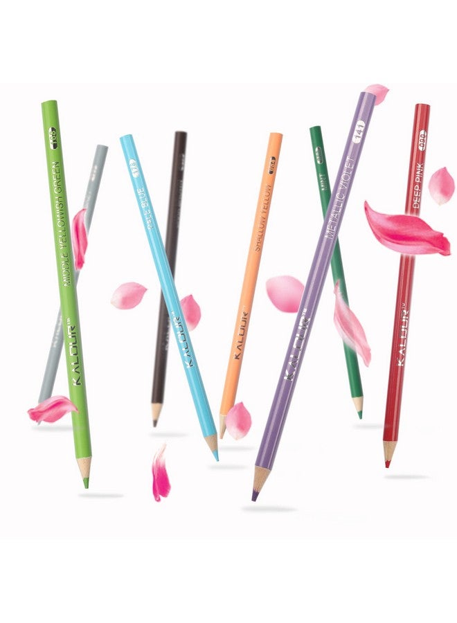 KALOUR 180 Colored Pencil Set for Adults Artists - Rich Pigment Soft Core -12 Metallic Pencil - Ideal for Coloring Drawing Sketching Shading Blending - Vibrant Color（Tin Case） - Image 3