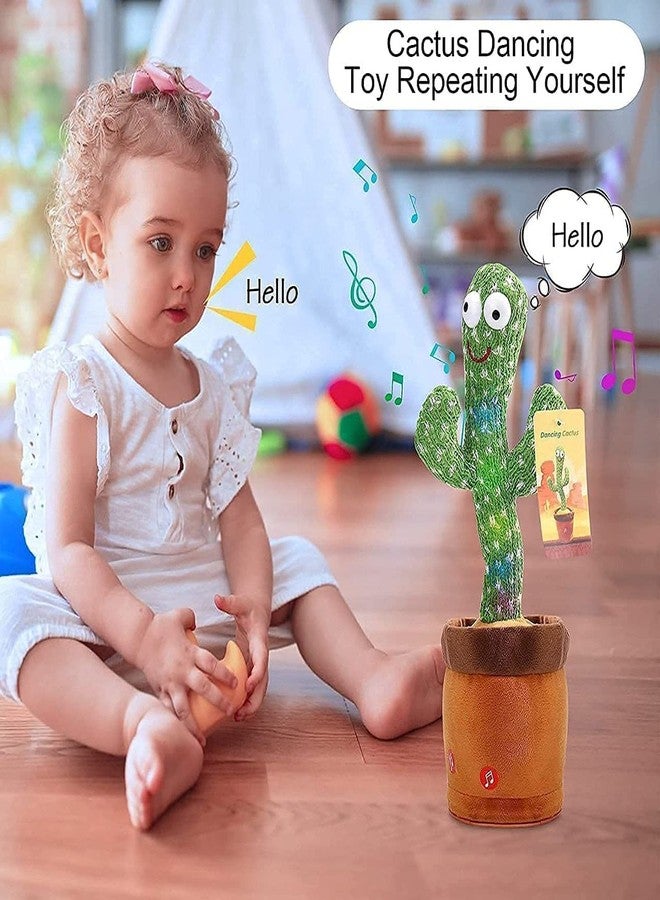 ShopAIS Dancing Cactus Talking Toy, Cactus Plush Toy, Wriggle & Singing Recording Repeat What You Say Funny Education Toys for Babies Children Playing, Home Decorate (Cactus Toy) - Image 3