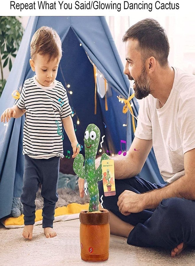 ShopAIS Dancing Cactus Talking Toy, Cactus Plush Toy, Wriggle & Singing Recording Repeat What You Say Funny Education Toys for Babies Children Playing, Home Decorate (Cactus Toy) - Image 2