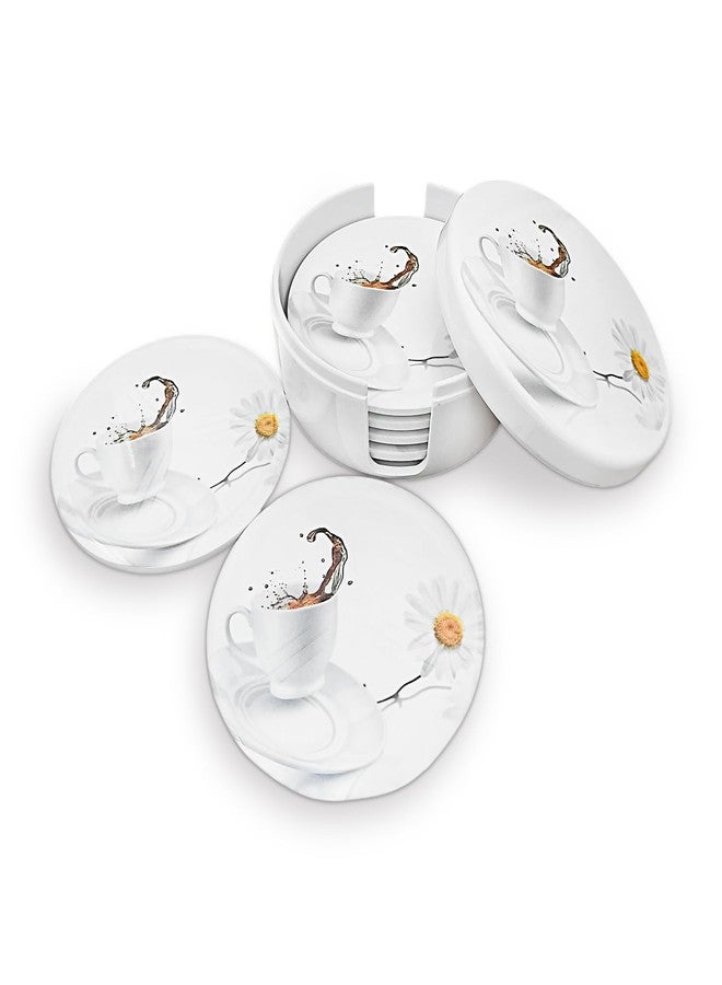 SUPERWARE Food Grade Melamine Coaster Set - Coffee Fusion (6 nos.) | Stain Free, Glazed Finish - Image 3