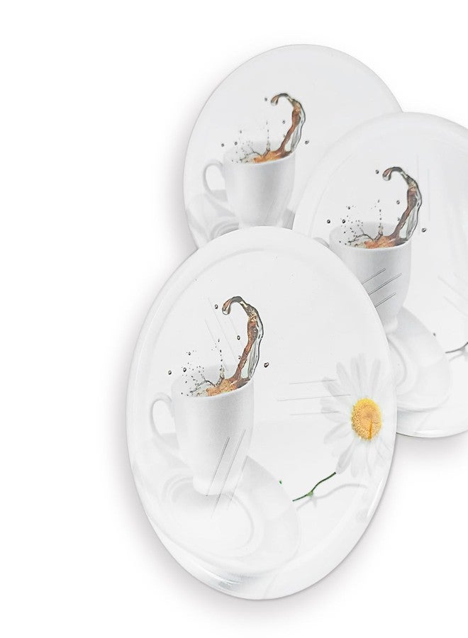 SUPERWARE Food Grade Melamine Coaster Set - Coffee Fusion (6 nos.) | Stain Free, Glazed Finish - Image 2