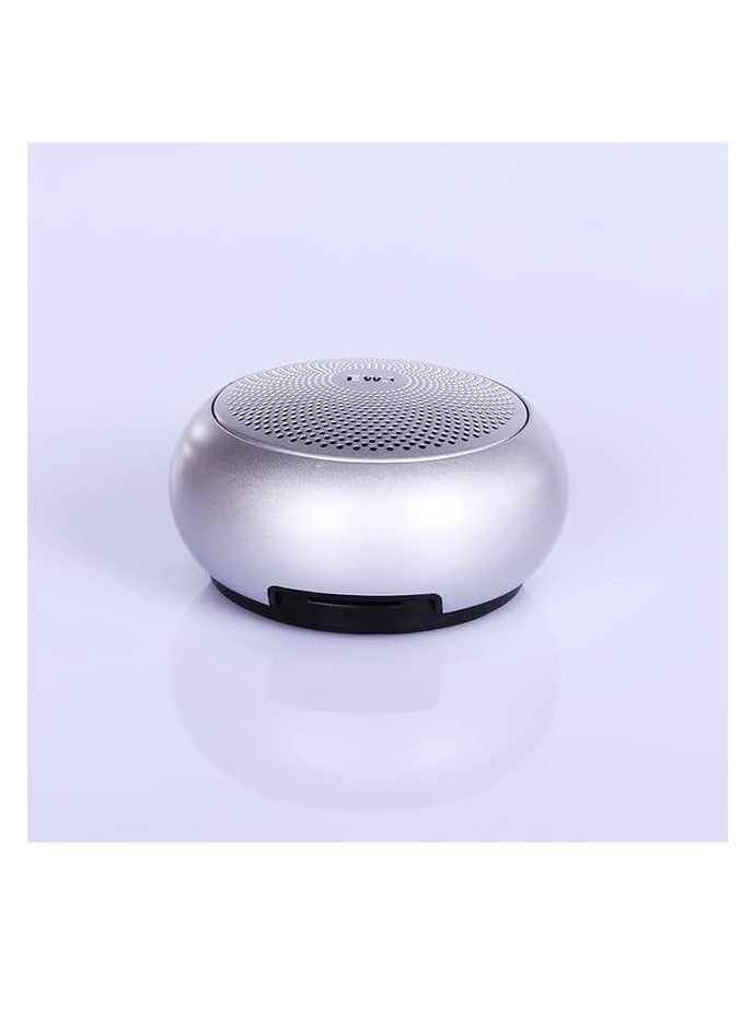 EWA A110 MINI Bluetooth Speaker Portable Metal Wireless Speakers Music Player Strong Sound Card Play Speaker (Silver) - Image 1