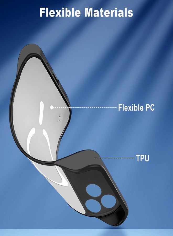 أوميو جراب Omio المغناطيسي النحيف لهاتف iPhone Pro متوافق مع MagSafe، شفاف غير لامع، تصميم فائق النحافة بدون إطار مع حلقة إصبع لحماية كاملة للكاميرا، مناسب للرجال والنساء، لون أسود تيتانيوم - Image 3