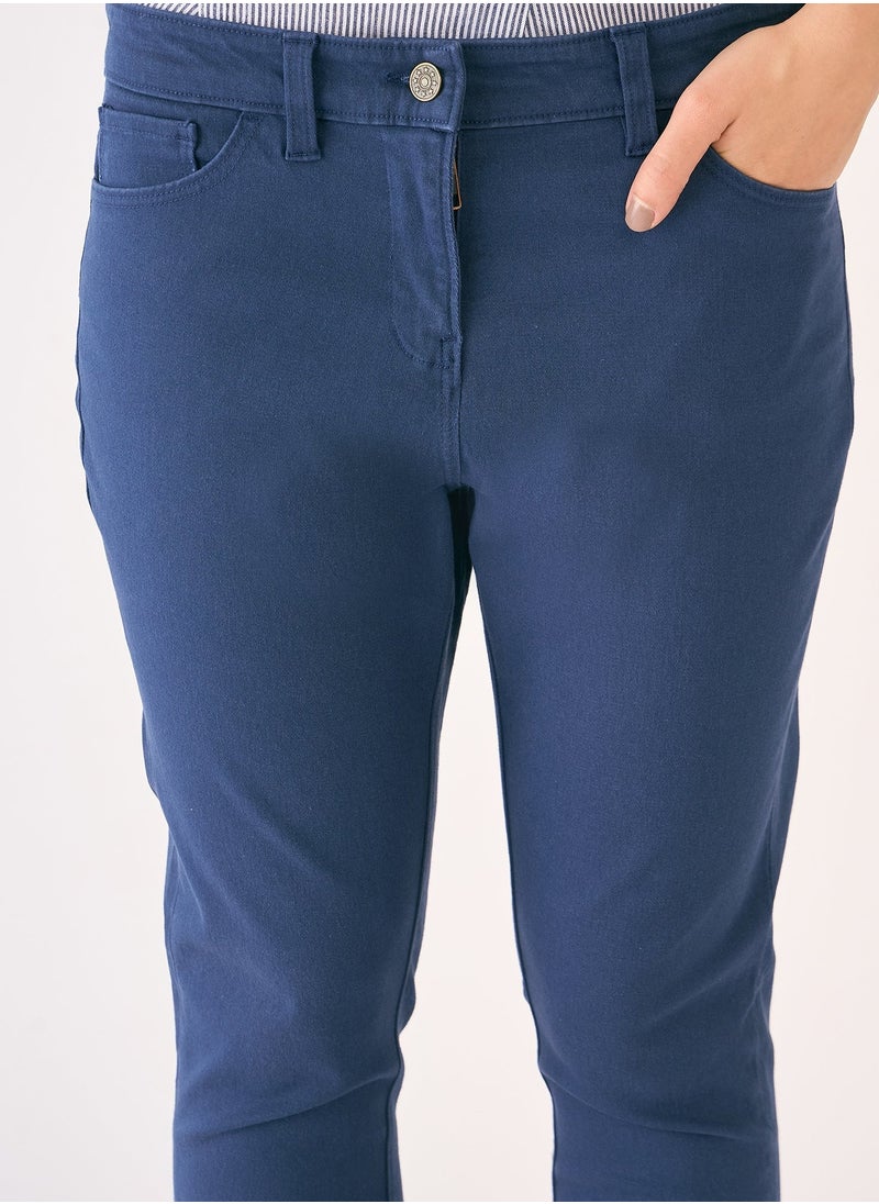 Salt Attire Women's Mid Rise Slim Fit Pants with Fly Front Zip Closure, Front Slash Pockets, and Back Pocket Versatile Trousers for Effortless Style in Professional and Casual Settings  - Image 4
