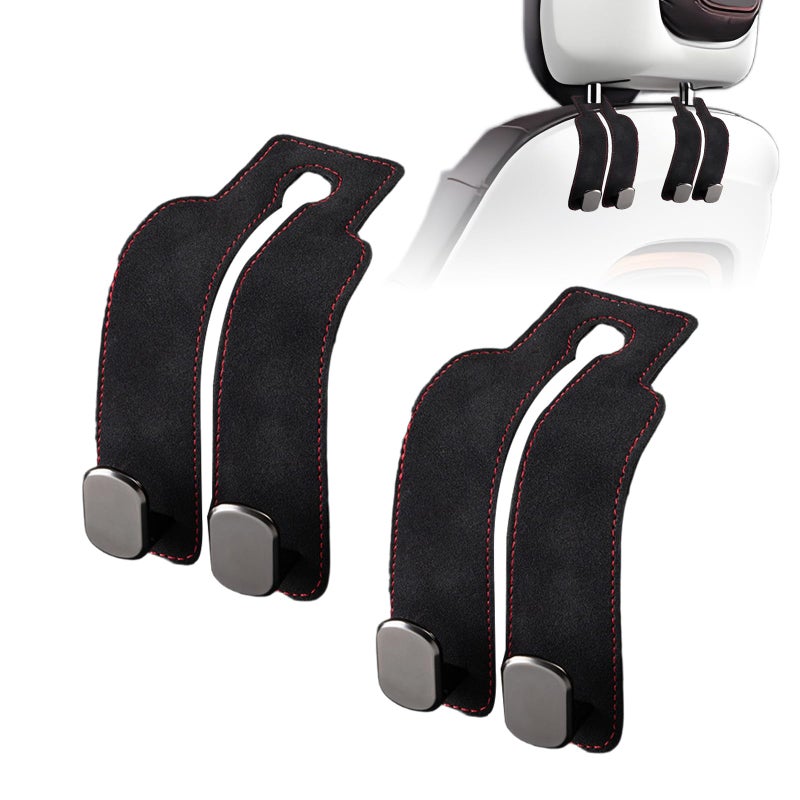 JinnEterri Car Purse Hook Purse Hook for Car Seats Headrest Car Seat Hooks,Heavy Duty Vehicle Organizer for Handbags, Groceries, Purses, Keep Car Tidy (Black, 2 Pack) - Image 1
