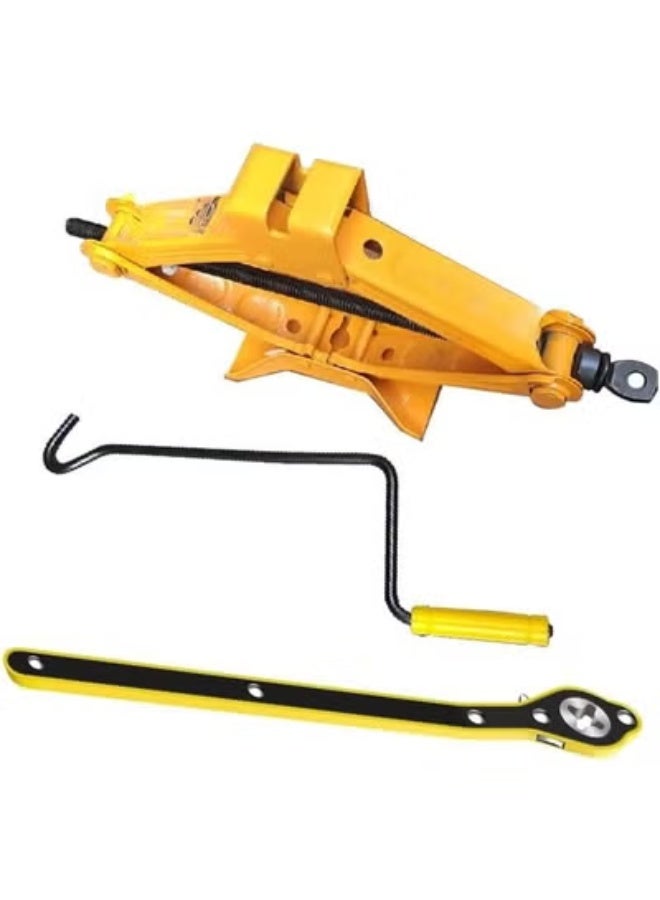 Professional Foldable Car Tire Change Tool for Manual Scissor Lifts – 1.5 Ton, With Wrench and Key (Code: 9095) - Image 1