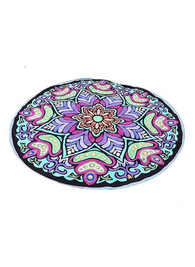 Loquat Mandala Tapestry Summer Beach Throw Green/Pink/Yellow 150cm 