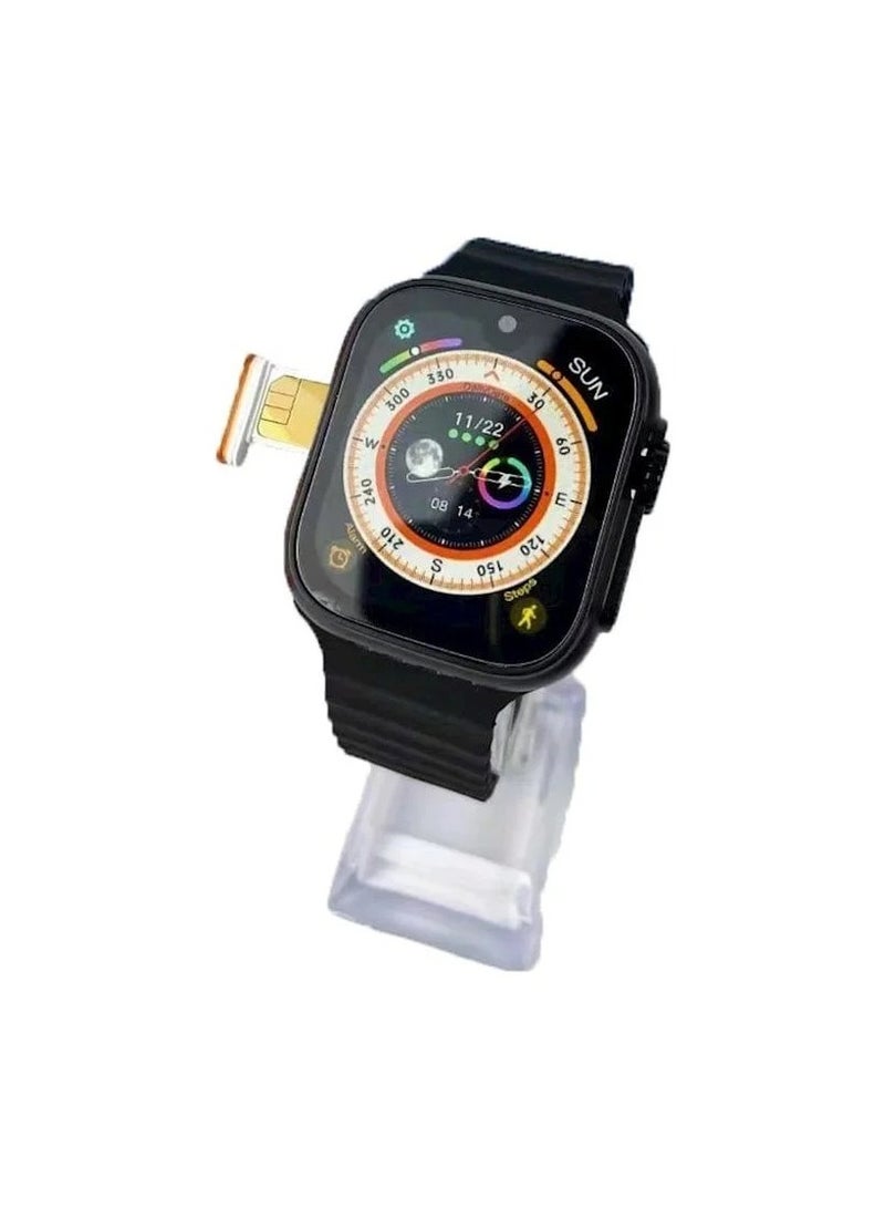 C90 max Smart Watch 4G Network Android Smart Watch 3 Pairs Strap with Support Mobile SIM Card with Google Play Support for All Apps as a Mobile Phone in Your Hand+2 cameras for taking pictures - Image 1