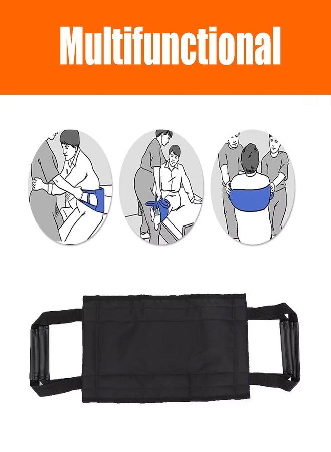HYLCWTH 2Pcs Padded Bed Transfer Nursing Sling for Patient, 32Inch Anti Slip Handle Elderly Safety Lifting Aids Home Bed Lift Mobility Belt for Patient Care (Black) - Image 3
