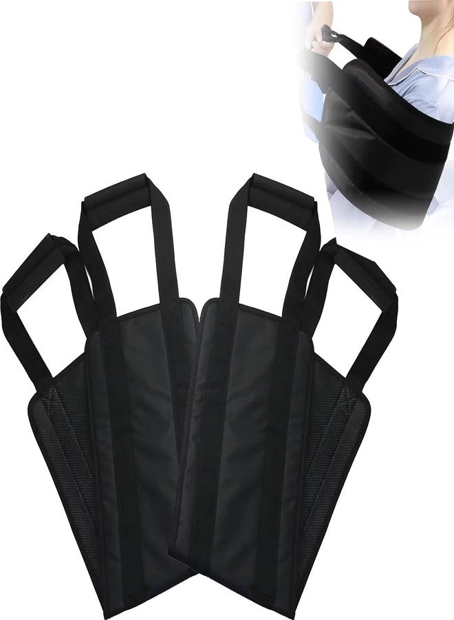 HYLCWTH 2Pcs Padded Bed Transfer Nursing Sling for Patient, 32Inch Anti Slip Handle Elderly Safety Lifting Aids Home Bed Lift Mobility Belt for Patient Care (Black) - Image 1